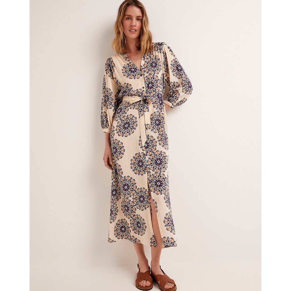 Grace & Mila Kaleidoscope Medallions Linen Blend Dress